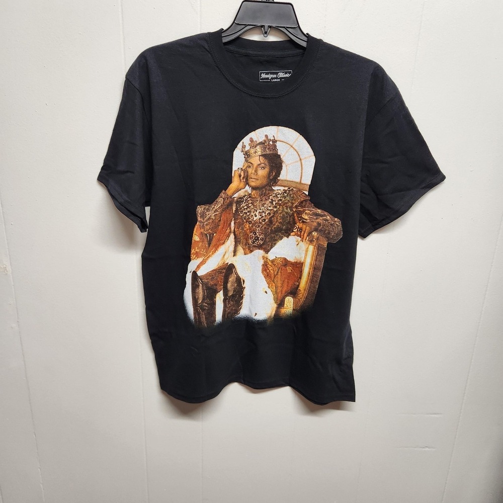 Headgear Classics Shirt Mens Large Black Royal King‎ Throne Graphic Short Sleeve